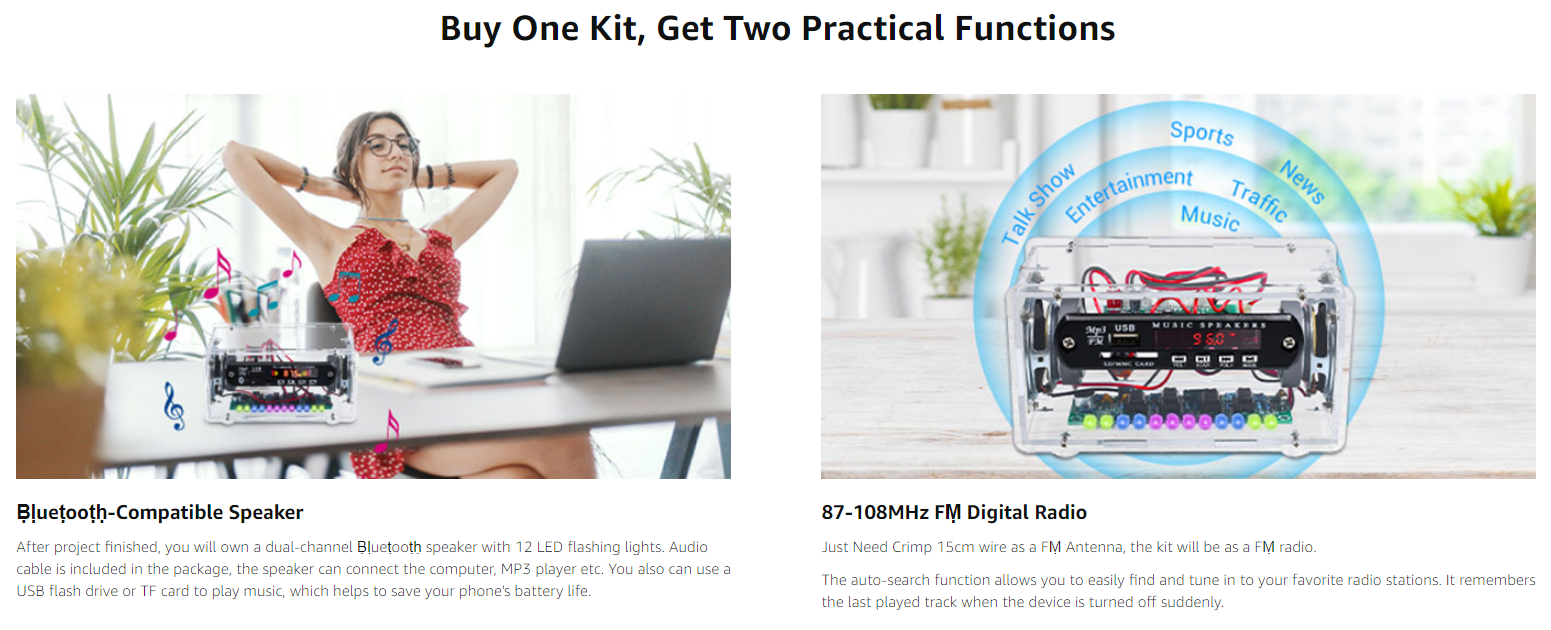 DIY Kit FM Radio Bluetooth Amplifier Circuit Diagram